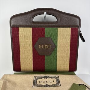 Gucci Aria 100th Anniversary Collection Multicolor Canvas and Leather Tote